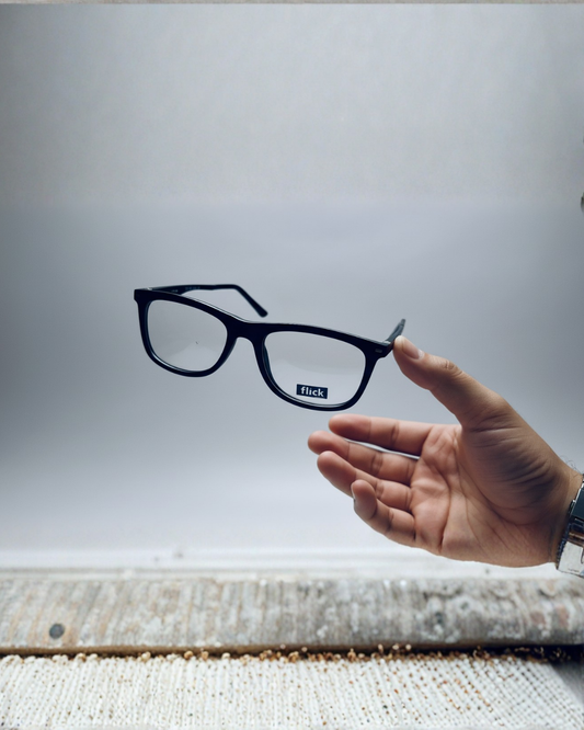 Modern Black Square Eyeglass Frame | Alankar Opticals