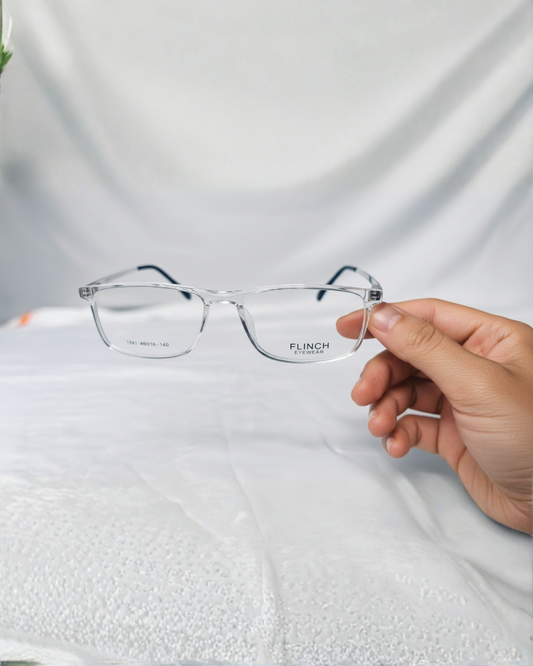 Fashion Hand Rectangular Full-Rim Cream Eyeglass Frame for Men & Women | Alankar Opticals