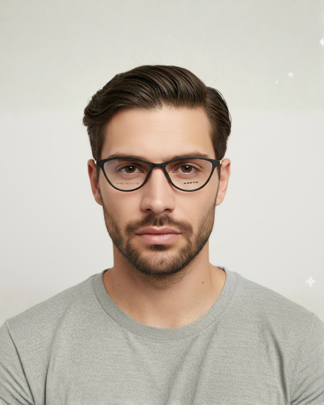 KRETA Black Cat-Eye Full Rim Eyeglasses