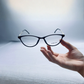 KRETA Black Cat-Eye Full Rim Eyeglasses
