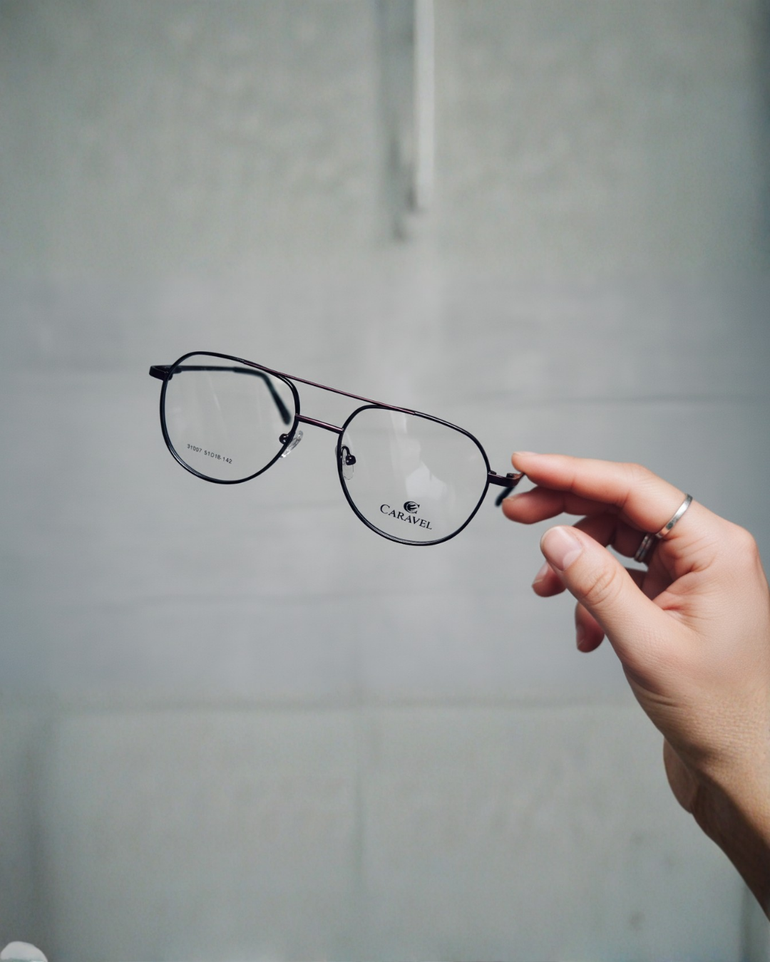 Caravel Round Metallic Eyeglass Frame