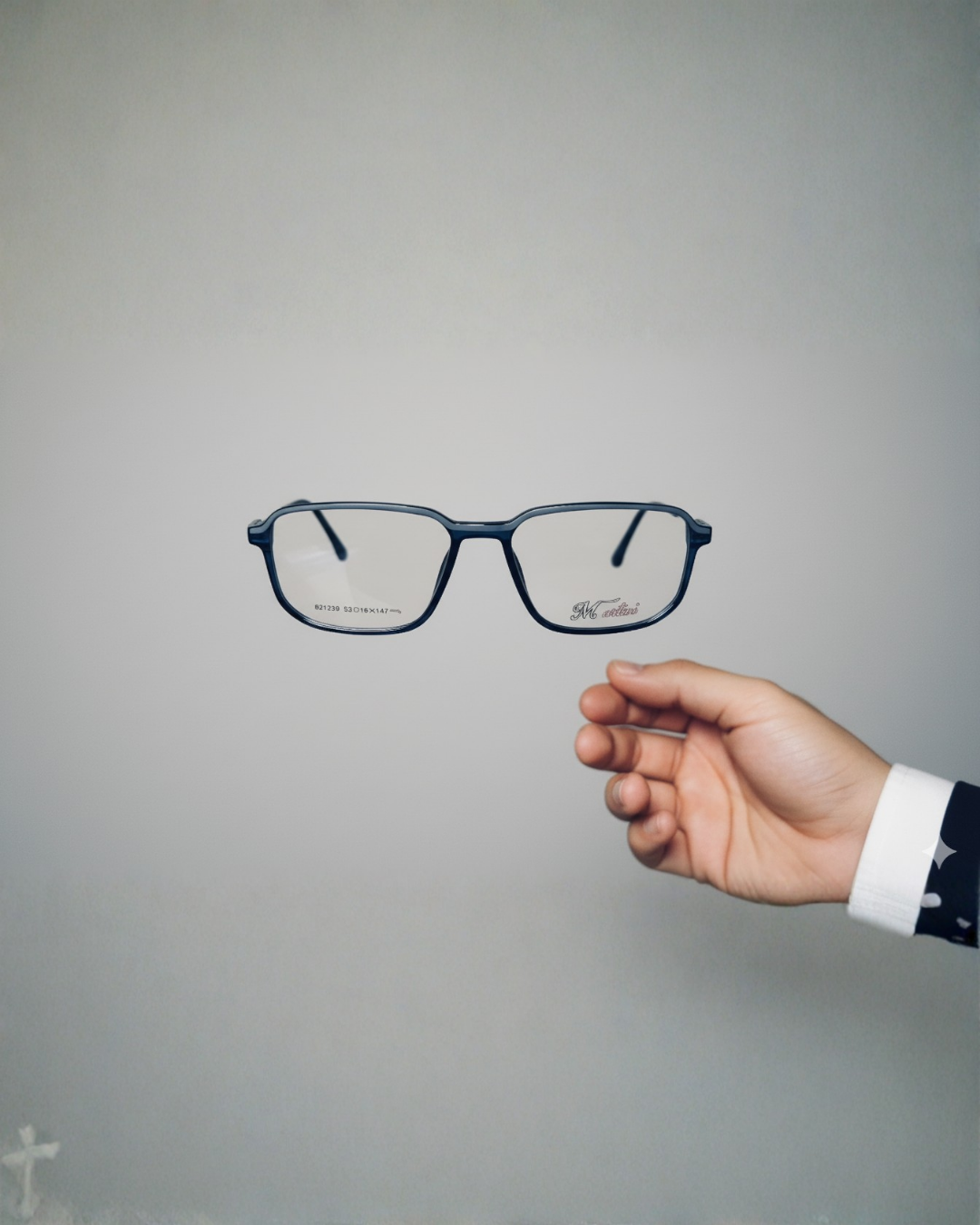 Montini Matte Blue Full-Rim Eyeglass Frame